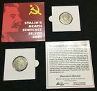 Stalin's Death Sentence Silver Coin 20 kopek KM 88 COA & History & Album Inc.