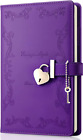 Girls Diary with Lock and Key Cute Heart Shaped Lock Journal for Women