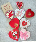Vintage Heart Valentine Chocolate Candy Box Lot Sanders Schraffts Fanny Farmer