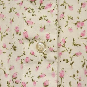 Frontier Classics Size Large Womens Short Sleeve Floral Button Shirt Cotton