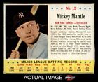 1963 Jello #15 Mickey Mantle Yankees HOF 2 - GOOD