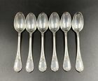 Set Of 6 Vintage Christofle Marly Silver Plated Flatware Coffee / Tea Spoons