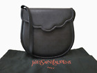 *Excellent* Yves Saint Laurent Shoulder Bag Black Leather Vintage Purse Auth