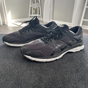 Asics Gel Kayano 24 Black Athletic Running Shoes Men's Size 12.5