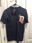 Vintage Detroit Tigers Baseball Jersey Adult Medium Blue By Majestic