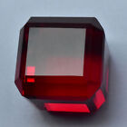55.40 Ct Extremely Rare Lab-Created Ruby Red Cube Cut CERTIFIED Loose Gemstone