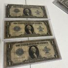 1923 Series Blue Seal $1 Large Size Silver Certificate Lot Of 3