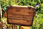 1920 THORNTON MINERAL SPRINGS WOOD CRATE BOX BY GOODWILLIE COMPANY THORNTON ILL