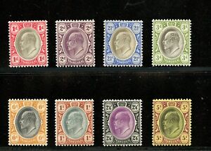 Transvaal #269\278 (T908) (8) King Edward VII, wmk 3, M, H, FVF, CV$205.50