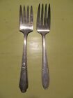 Silverplate Serving Forks - (1) Wm. Rogers IS & (1) National Silver Co.