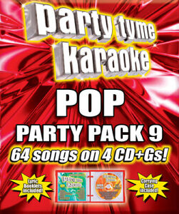 Party Tyme Karaoke POP Party Pack 9 with 64 songs on 4 CD+Gs! New