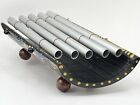 Gamelan Bamboo 5 Chimes Jamaican Instrument Multicolor Hand Painted 8.5”