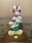 Vintage Empire Blowmold elf holding candy cane 32” Christmas blow mold