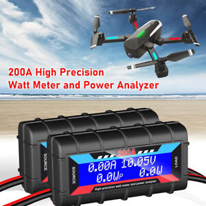 For RC Battery Solar Power 200A DC 0-60V Digital Monitor Volt Amp Meter Analyser