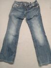Miss Me Jeans Womens Size 28 Boot Cut Style JPS182B5 Cross Bedazzle Distressed