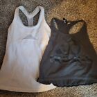 Adidas Tank Top Lot Womens Xs black white, crop top, full length, used