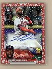MICHAEL HARRIS II 2023 TOPPS HOLIDAY AUTO ROOKIE RC CARD #10/25 RED METALLIC SP