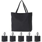 Extra Large Canvas Tote Bags Bulk Heavy Duty 22 Inch Blank Black Canvas Groce...