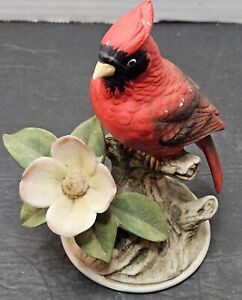 Andrea by Sadek Cardinal & Dogwood Flower Ceramic Figurine