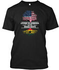 America With Ghana Roots S T-Shirt Made in the USA Size S to 5XL
