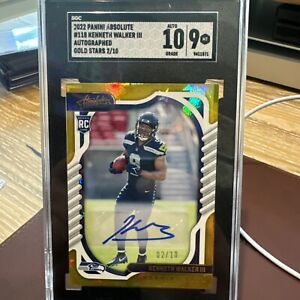 New Listing2022 Panini Absolute Kenneth Walker Rookie Auto /10 SGC 9