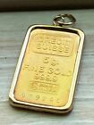 Credit Suisse 5 gram .9999  Fine Gold Bar   Framed Pendant