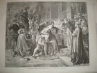 Cardinal Wolsey at leicester Abbey C W Cope 1863 old print