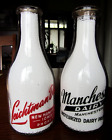 New Listing2) TRPQ 1940's Leichtman MANCHESTER New Hampton IOWA Quart dairy IA. milk bottle