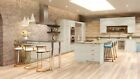 RTA 10X10 Contemporary Torino White Pine Kitchen Cabinets Texture Wood Slab Door