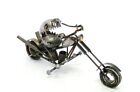Sugarpost Gnome Be Gone Mini Chopper Motorcycle Welded Metal Art Item #1035