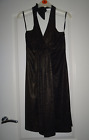 *NEW* Marks and Spencer Patricia Field brown gold halter cocktail party dress 10