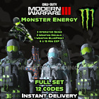 12 Codes Skin COD MW3 Call of Duty Modern Warfare 3 Monster Energy Full