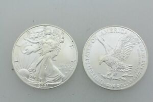 2021 W .999 Fine Silver American Eagle $1 BU Dollar Coin Type 2