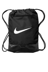 Nike Brasilia Drawstring Pack Black Backpack School Gym Sack Bag