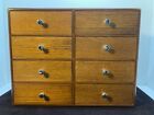 NIB Falconer Oak Apothecary Storage Cabinet 8 DRAWERS 16 COMPARTMENTS
