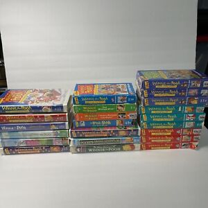 HUGE Winnie The Pooh VHS Lot - 22 Tapes - Disney - See Description For Titles