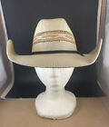Twister Men's Tan Bangora Straw Cowboy Hat T71625 EUC Western Rodeo Farm