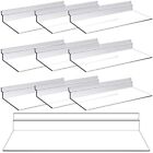 10 Pack 4x10 Inch Clear Slatwall Shelves for Walll Home Shoe Storage Display
