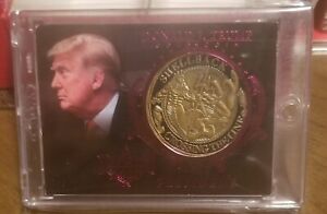 2020 DECISION NAVY GOLD COIN card DONALD J. TRUMP  1/5