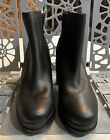 SOREL CHELSEA Women’s  Black Leather Block Heeled C Boots Size9 NL3303-010