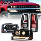 LED Projector Headlights+LED Tail Lights For 99-02 Chevy Silverado 1500 2500 L&R (For: 2000 Chevrolet Silverado 1500)