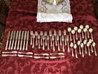 Lunt American Victorian Sterling Silver Flatware Set Service For 8,  48 W/ case