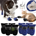 4x Quality Pet Dog Boots Waterproof Cotton Anti-slip Reflective Puppy Snow Shoes