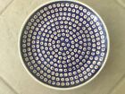 Polish Pottery Plate~Blue with  White Dots ~10.75