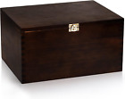 Yesland Wooden Large Keepsake Box - Style Wood Storage Box Gift Boxes with Lid -