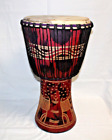 Djembe Drum Full Size African Handmade Carved 25