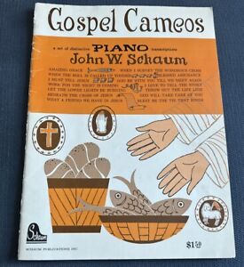 Sheet Music Gospel Cameos Piano Transcriptions John W. Schaum 1968 Vintage