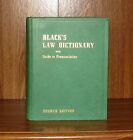 1951 BLACK'S LAW DICTIONARY With Guide to Pronunciation Hardcover Fourth Edition