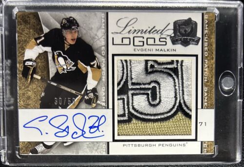 EVGENI MALKIN 2008-09 THE CUP LIMITED LOGOS GAME WORN PATCH 30/50 PENGUINS 