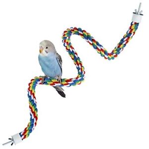 Bird Rope Perch for Parrots, Cockatiels, Parakeets, Budgie Cages Comfy Birds